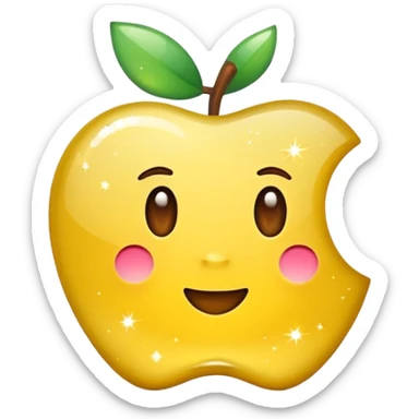 Only sparkles emoji (✨),
no face, no human, no character,
Apple iOS emoji style, simple, minimal sticker