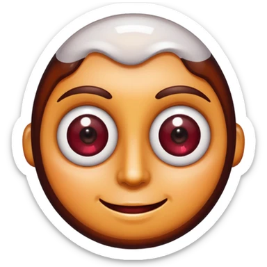 Make me a emoji like the star eyes emoji but instead of stars it’s Dr Pepper sticker