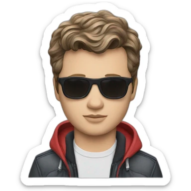 Ansel Elgort baby driver sticker