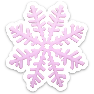 pink snowflake sticker