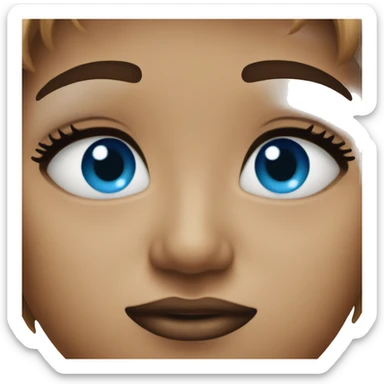 Brown eye with blue eyeshadow  sticker