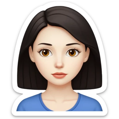 Ugly thin lipped woman sticker