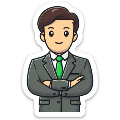 green business suit with shoulder pads sticker