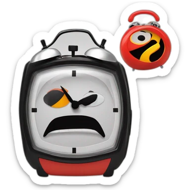 Funny mr incredibles modern alarm clock for kids sticker