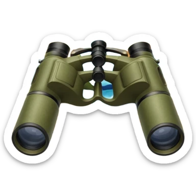 military map with binoculars sticker