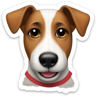 a jack russel wearing a teddy bear costume sticker