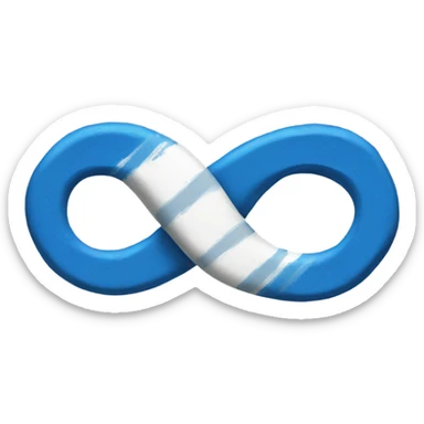 i whant a grafitti infinity symbol that is principally made of blue and white sticker