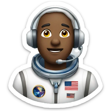 call center astronaut sticker