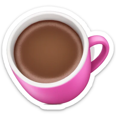 Pink hot coco mug  sticker