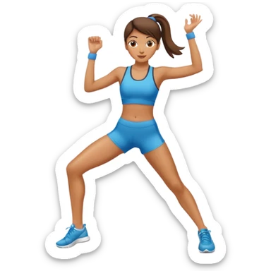 aerobic doing girl sticker