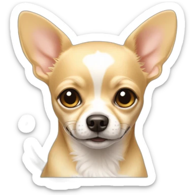 blonde  Chihuahua mix sticker
