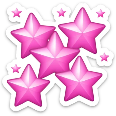pink magic stars icon sticker
