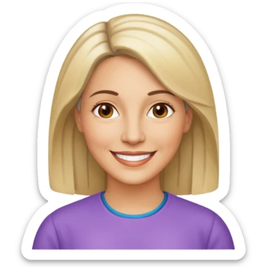 Chica con mechas de 45 años se llama Lourdes y es su santo sticker