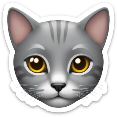 Gato gris con manchas negras sticker