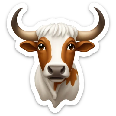Longhorn bull sticker
