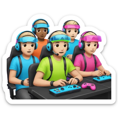 Neon Visor Gamers sticker