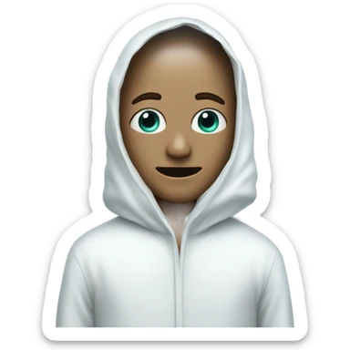 person dressed in a ghost suit sticker