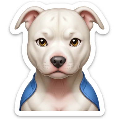 femail white pitbull sticker