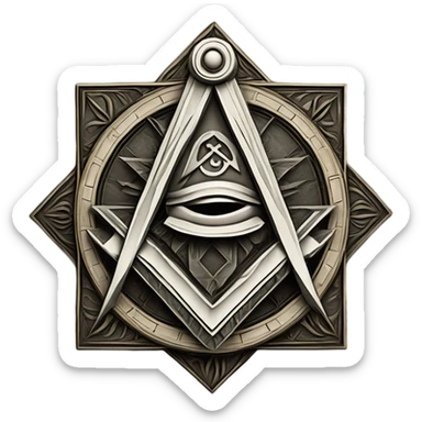 Freemasons symbol sticker
