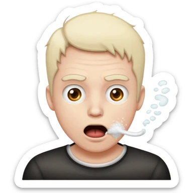 frothing at the mouth sticker