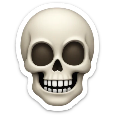 Calavera con la seja levantada sticker