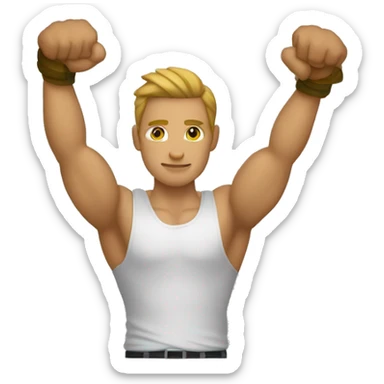 PERSONA CON UN BRAZO LEVANTADO Y PUÑO CERRADO sticker