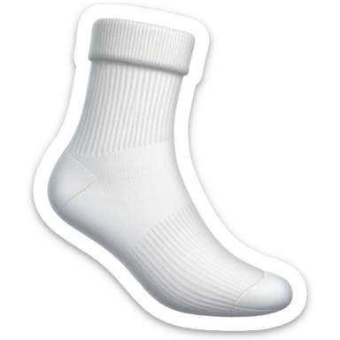 white sock from the bottom view showing the sole sticker