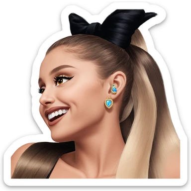 portrait of a girl with jewelry sticker