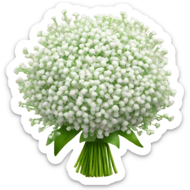 baby’s breath bouquet sticker