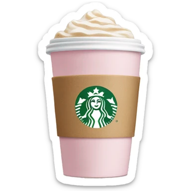 Light pink coffee Starbucks  sticker