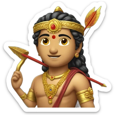 Shree rama chandra with arrow and biw sticker