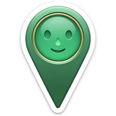 green location marker simple sticker
