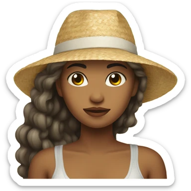 mujer de 15 años en la playa sticker