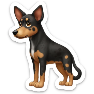 Black and brown Czech spotted dog sticker