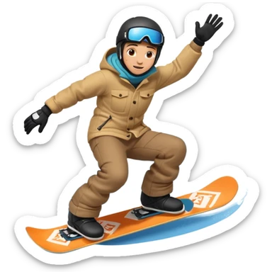 snow jibbing sticker