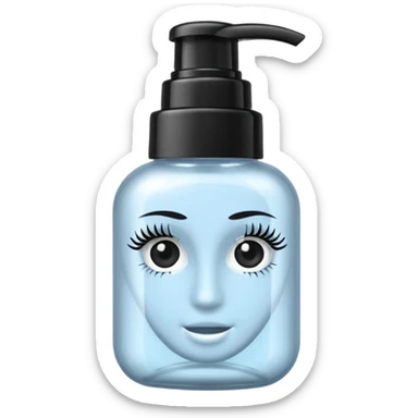 eyelash shampoo bottle sticker