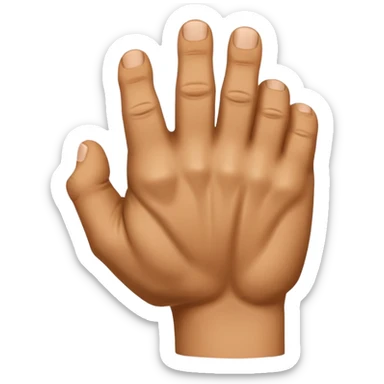 back of veiny fist rearview sticker