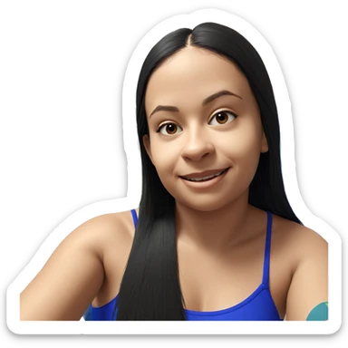 smiling girl in swimsuit sticker