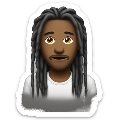 Man chest with dreads  sticker