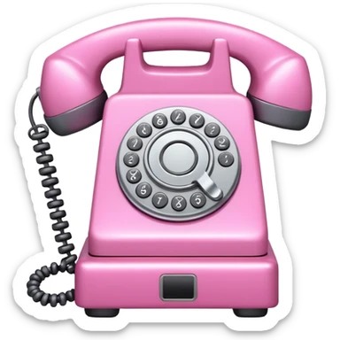 pink callphone setting gear sticker