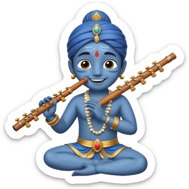 small emoji of god Krishna used for text sticker