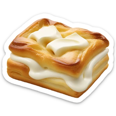 Rectangular danish with cream cheese dollop on top in the middle sticker