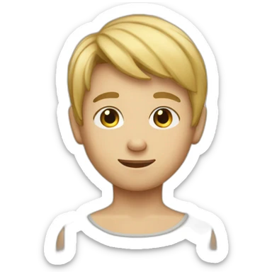 Kid boy with blont straight hair sticker