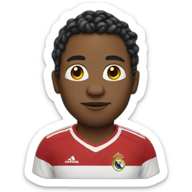 Black man with braids in ronaldo football t shirt sticker