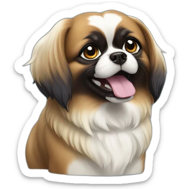 Tibetan Spaniel blue sticker