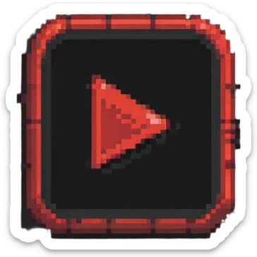 red video streaming icon simple design sticker