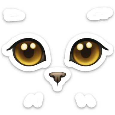 gray scottish fold long-hair cat sticker