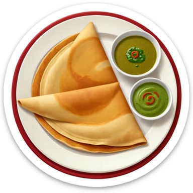 South Indian dosa with chutney emoji sticker