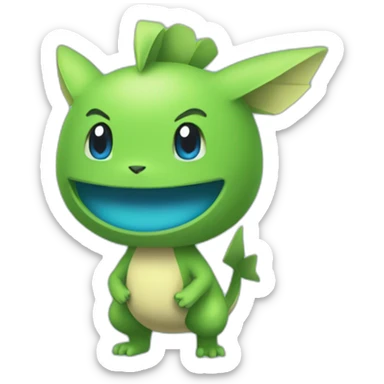 Pokémon Geen And cyan sticker