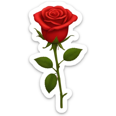 red rose sticker